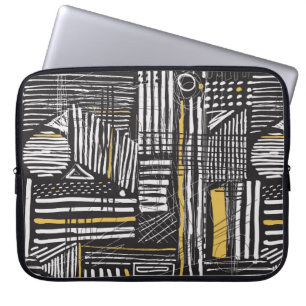 Abstraktes und kreatives, nahtloses Musterdesign m Laptopschutzhülle