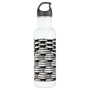 Abstraktes und stilvolles Gray-Muster Edelstahlflasche