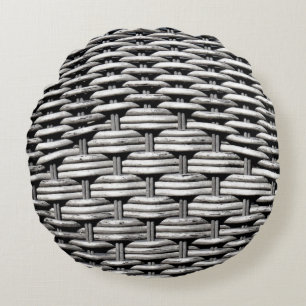 Abstraktes und stilvolles Gray-Muster Rundes Kissen