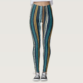 Abstraktes Vertikale Linien Muster Leggings