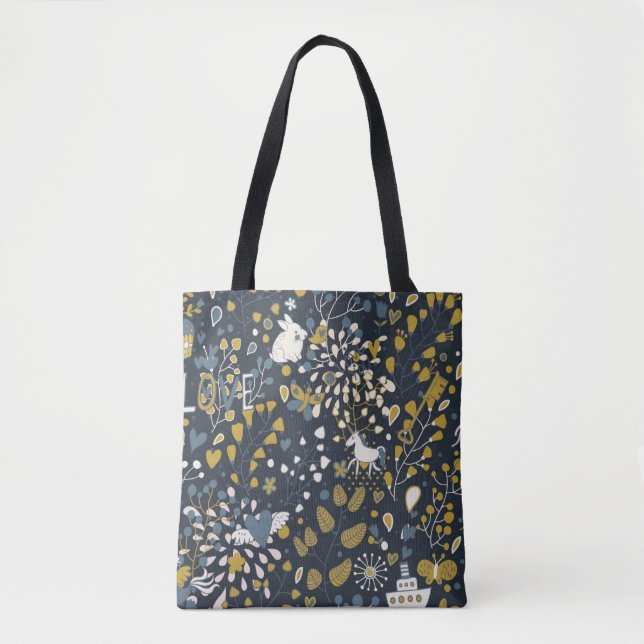 Abstraktes Vintage-Muster Tasche (Vorderseite)