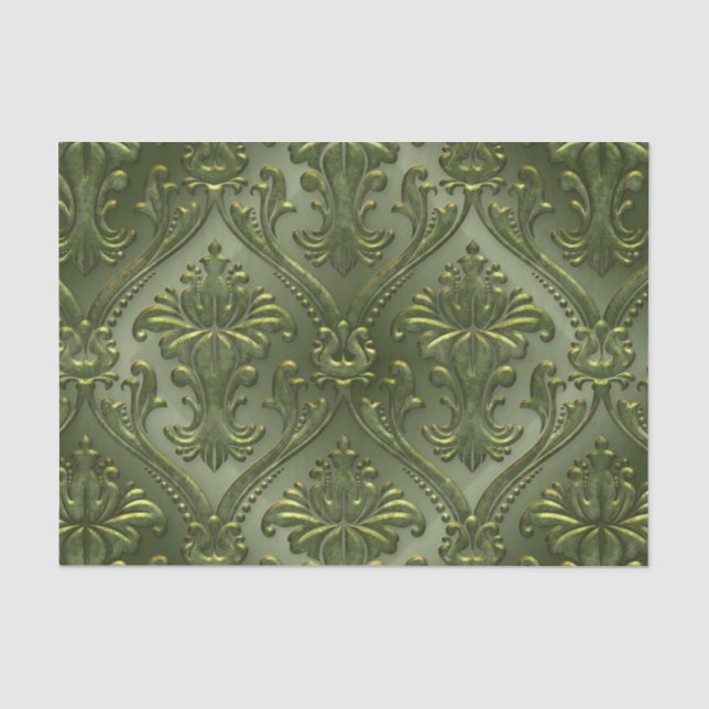Abstraktes Vintages Aluminiummuster Seidenpapier (Vorderseite)