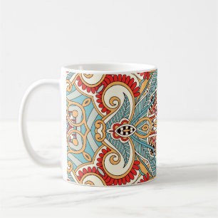 Abstraktes Vintages, grafisches Wiederholungs-Hint Kaffeetasse