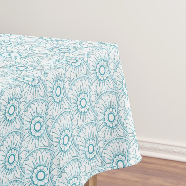 Abstraktes Vintages Medallion-Muster Tischdecke (Beispiel)