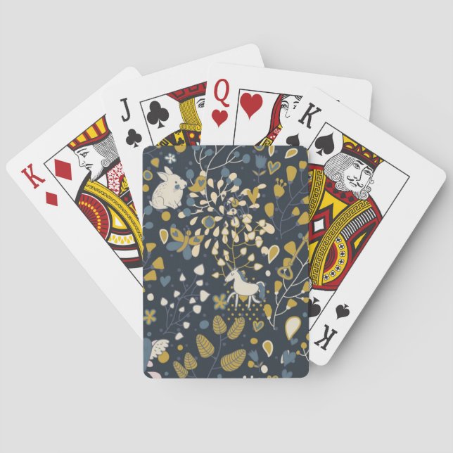 Abstraktes Vintages Muster Spielkarten (Rückseite)