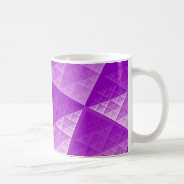 Abstraktes Violetmuster Kaffeetasse (Rechts)