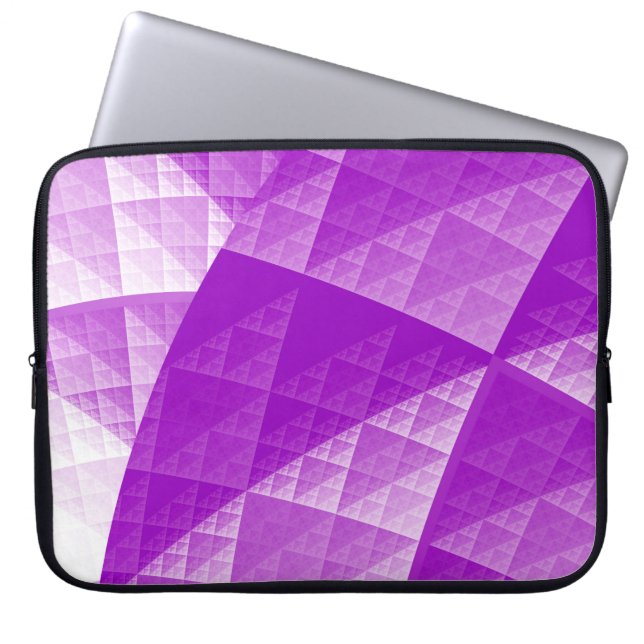 Abstraktes Violetmuster Laptopschutzhülle (Vorderseite)