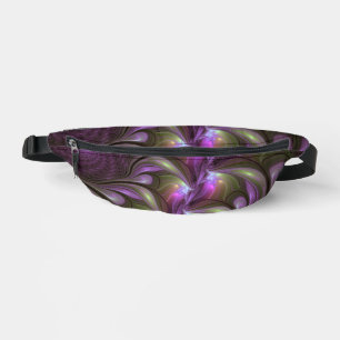 Abstraktes Violett Lila Khaki Fraktal Bauchtasche
