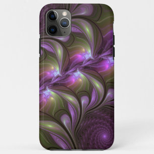 Abstraktes Violett Lila Khaki Fraktal Case-Mate iPhone Hülle
