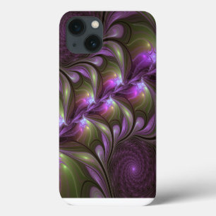 Abstraktes Violett Lila Khaki Fraktal Case-Mate iPhone Hülle