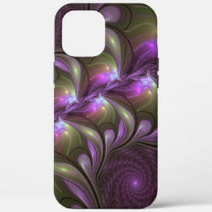 Abstraktes Violett Lila Khaki Fraktal Case-Mate iPhone Hülle
