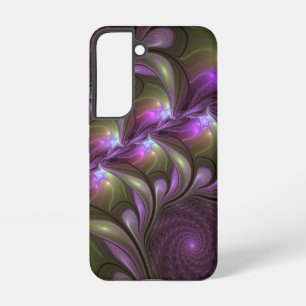 Abstraktes Violett Lila Khaki Fraktal Samsung Galaxy Hülle