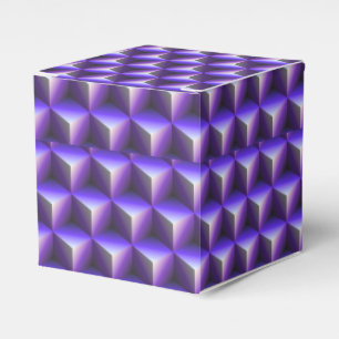 Abstraktes violettes Würfelblockmuster Geschenkschachtel