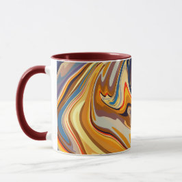 Abstraktes, warmes und Cooles Muster Tasse