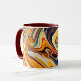 Abstraktes, warmes und Cooles Muster Tasse