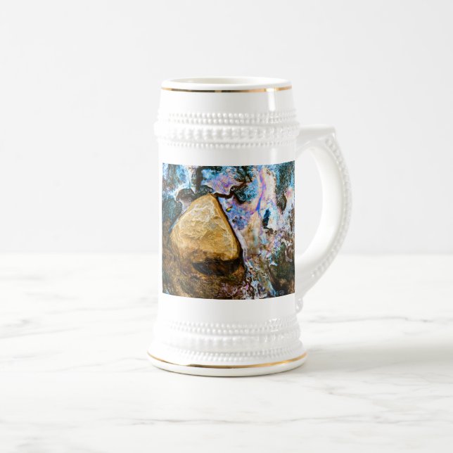 abstraktes Wasser Bierglas (VorderseiteRechts)