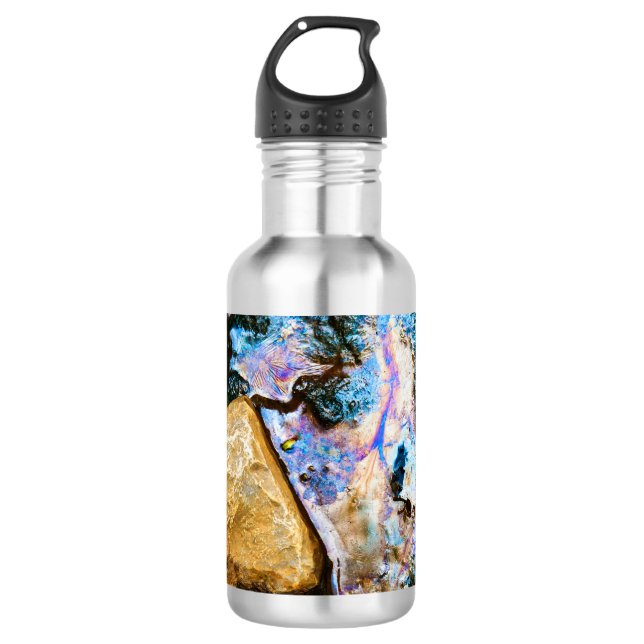 abstraktes Wasser Edelstahlflasche (Vorderseite)