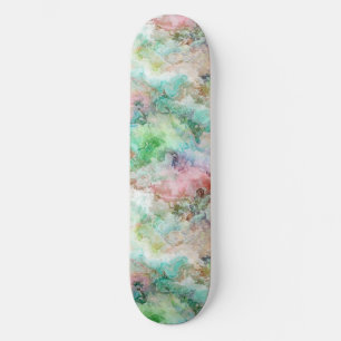 Abstraktes Wasserfarbe-Grunge-Muster Ozean Skateboard
