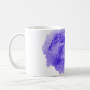 Abstraktes Wasserfarben-Hintergrundbild mit einer Kaffeetasse
