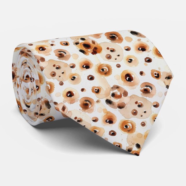 Abstraktes Wasserfarben-Leopardenmuster Krawatte (Gerollt)
