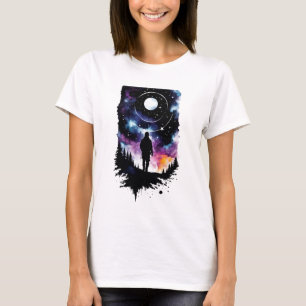 Abstraktes Wasserfarbenabenteurer T-Shirt