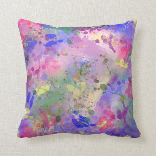 Abstraktes Watercolor-Akzent-Kissen Kissen