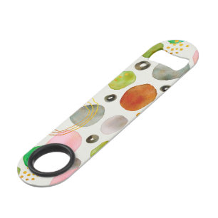 Abstraktes Watercolor Pebble Gold Glitzer Art Speed Flaschenöffner