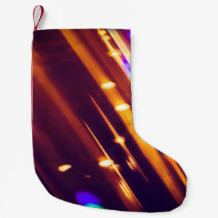 Abstraktes Weihnachten Goldene Funken oder Glitter Kleiner Weihnachtsstrumpf