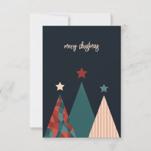 Abstraktes Weihnachtsbaumdesign Dankeskarte