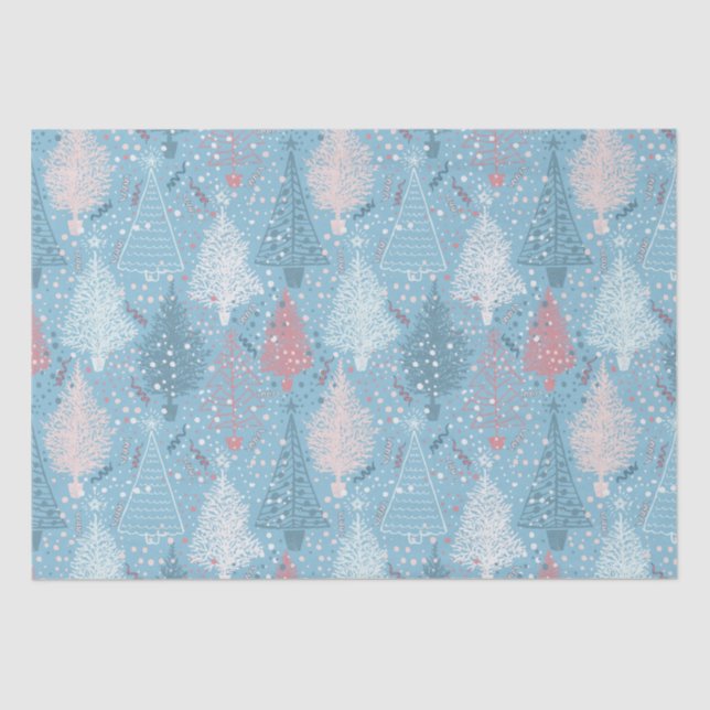 Abstraktes Weihnachtsbaummuster 2 Gewebepapier Seidenpapier (Vorderseite)
