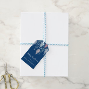 Abstraktes Weihnachtsbaummuster Geschenkanhänger