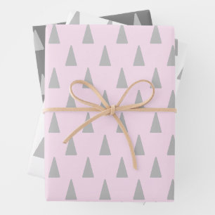 abstraktes Weihnachtsbaumpapier Geschenkpapier Set