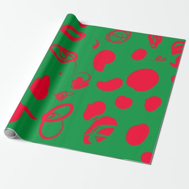 Abstraktes Weihnachtsdesign Wrapping Paper Geschenkpapier (Ungerollt)