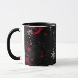 Abstraktes Weihnachtsmuster auf dramatischen Schwa Tasse
