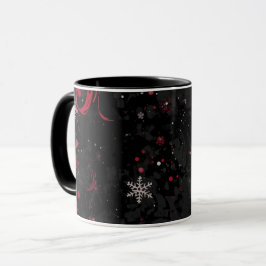 Abstraktes Weihnachtsmuster auf dramatischen Schwa Tasse