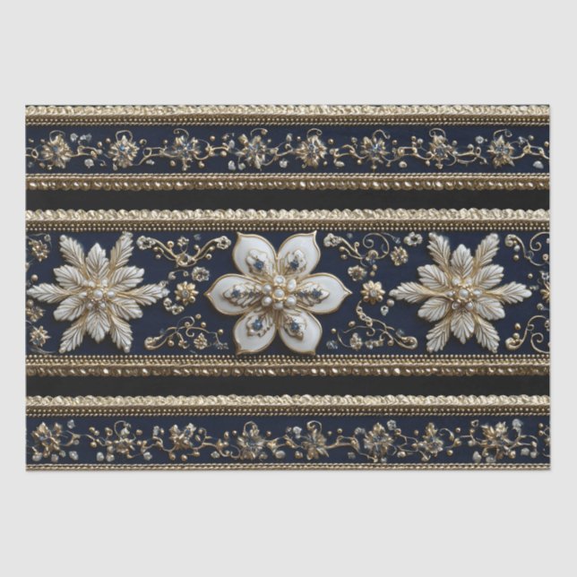 Abstraktes Weihnachtsmuster Seidenpapier (Vorderseite)