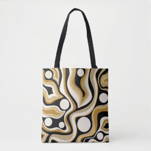 Abstraktes Wellenlinien-Muster Hintergrund Tasche