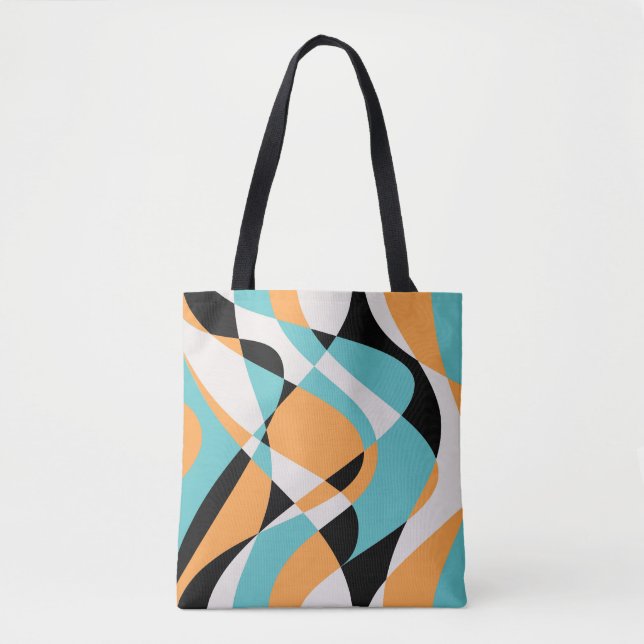Abstraktes Wellenmuster Nahtloses Design Tasche (Vorderseite)