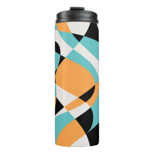Abstraktes Wellenmuster Nahtloses Design Thermosbecher