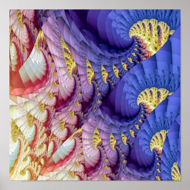 Abstraktes Wellenmuster Poster (Vorne)