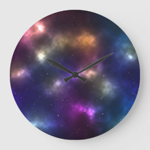 Abstraktes Weltraum-Sternbild-Design Große Wanduhr