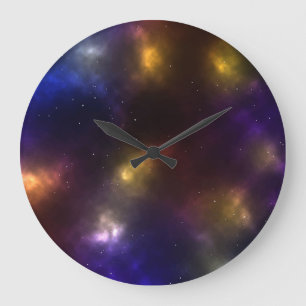 Abstraktes Weltraum-Sternbild-Design Große Wanduhr