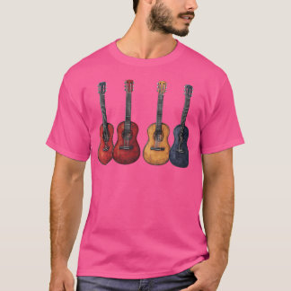 Abstraktes Werk einer akustischen klassischen Gita T-Shirt