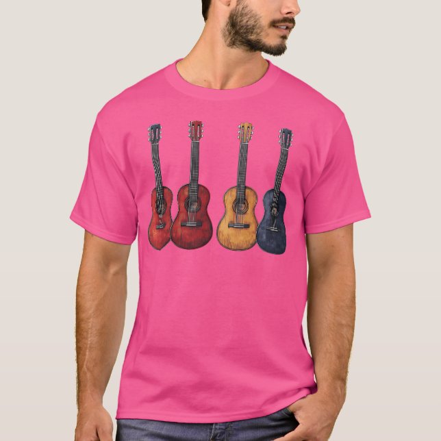 Abstraktes Werk einer akustischen klassischen Gita T-Shirt (Vorderseite)