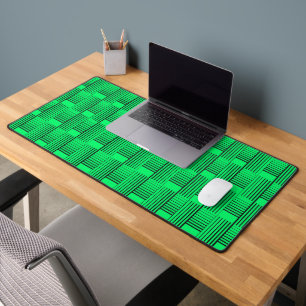 Abstraktes Wetter auf Neon Green Schreibtischunterlage