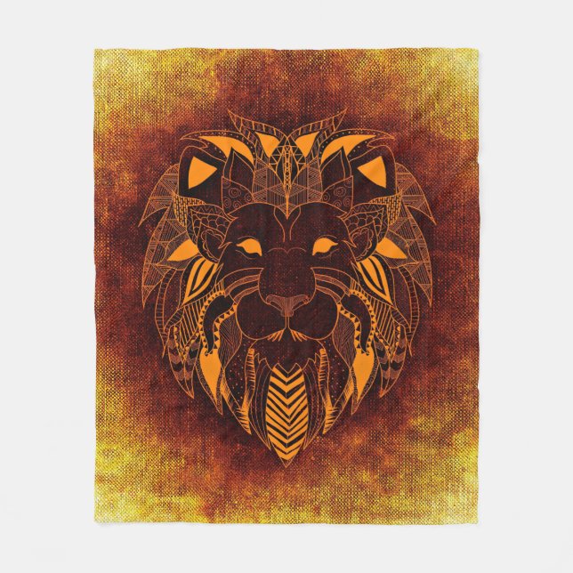 Abstraktes Wildtier Fleecedecke (Vorderseite)