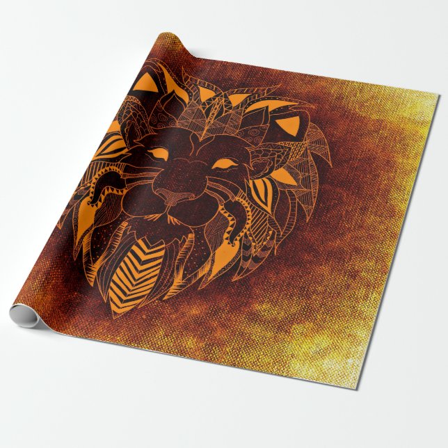Abstraktes Wildtier Geschenkpapier (Ungerollt)