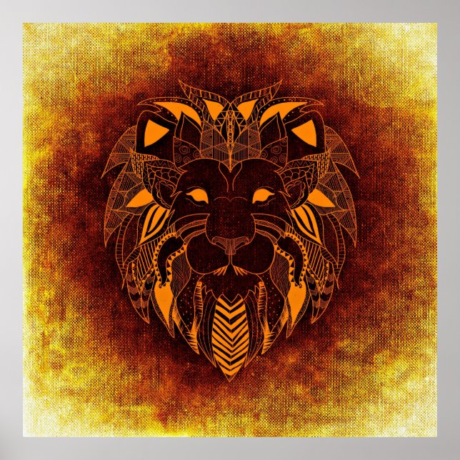 Abstraktes Wildtier Poster (Vorne)