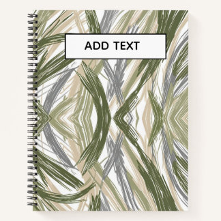 Abstraktes Wind-Blown-Gras-Spiral-Notebook Notizbuch