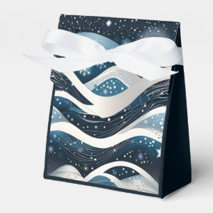 Abstraktes Winter Wonderland Zelt Geschenkschachtel